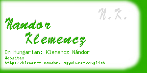 nandor klemencz business card